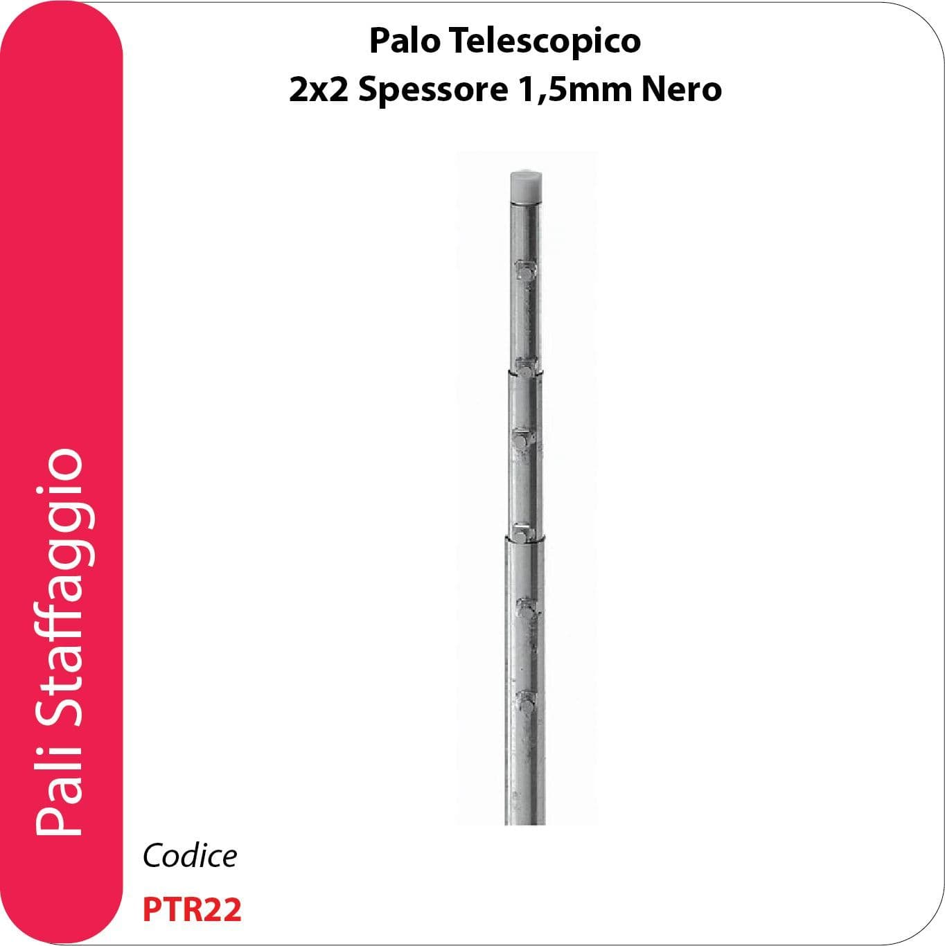 Palo rinforzato 2+2 mt PTR22